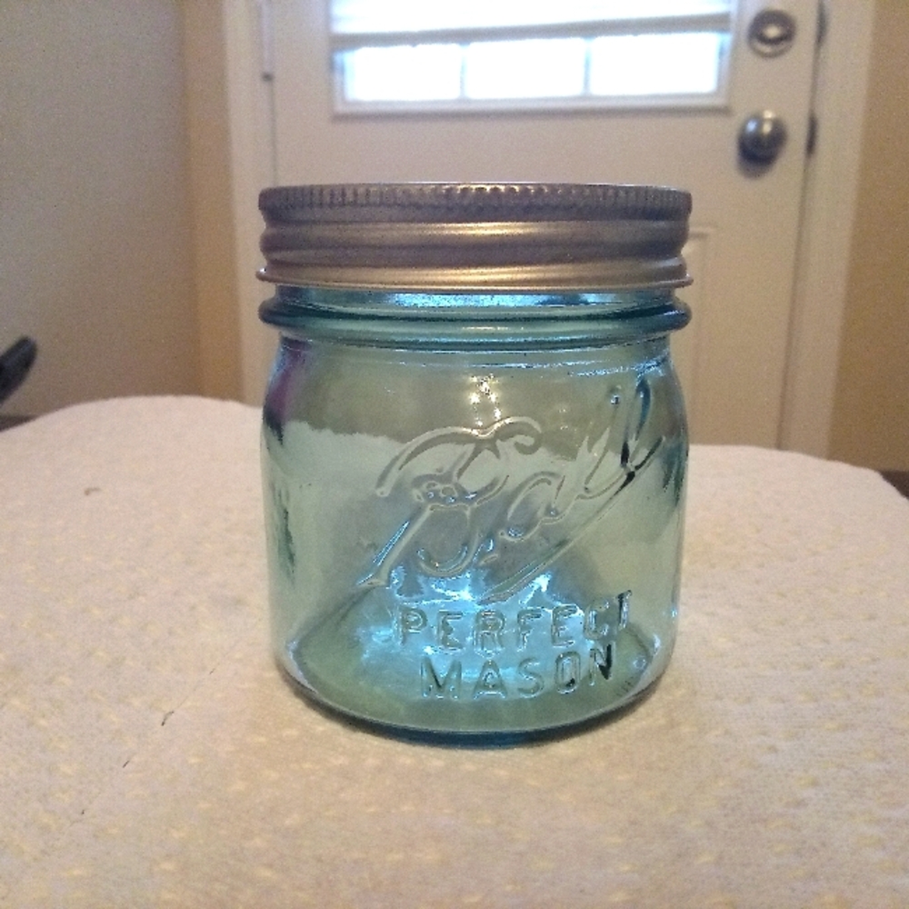 VINTAGE BLUE REGULAR MOUTH MASON JAR